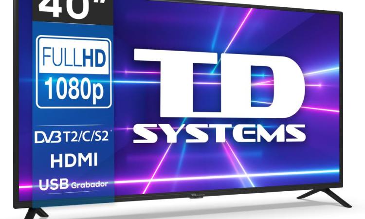 Televisor 40 pulgadas Led, múltiples conexiones - TD Systems K40DLC16F