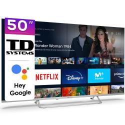 Smart TV 50" 4K UHD, Android P, HbbTV, HDR10 TD Systems K50DLX15GLE