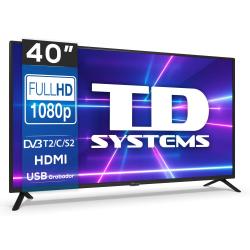 Televisor 40 pulgadas Led, múltiples conexiones - TD Systems K40DLC16F