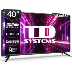Televisor 40 pulgadas Led Full HD, múltiples conexiones - TD Systems K40DLX17F