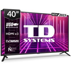 Televisor 40 pulgadas Led Full HD, múltiples conexiones - TD Systems K40DLC17F