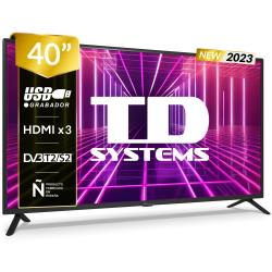 Televisor 40 pulgadas Led Full HD, múltiples conexiones - TD Systems PRIME40C14F
