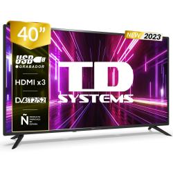 Televisor 40 pulgadas Led Full HD, múltiples conexiones - TD Systems PRIME40X14F